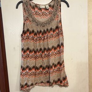 Kim Rogers Multicolor Zigzag Tank Top